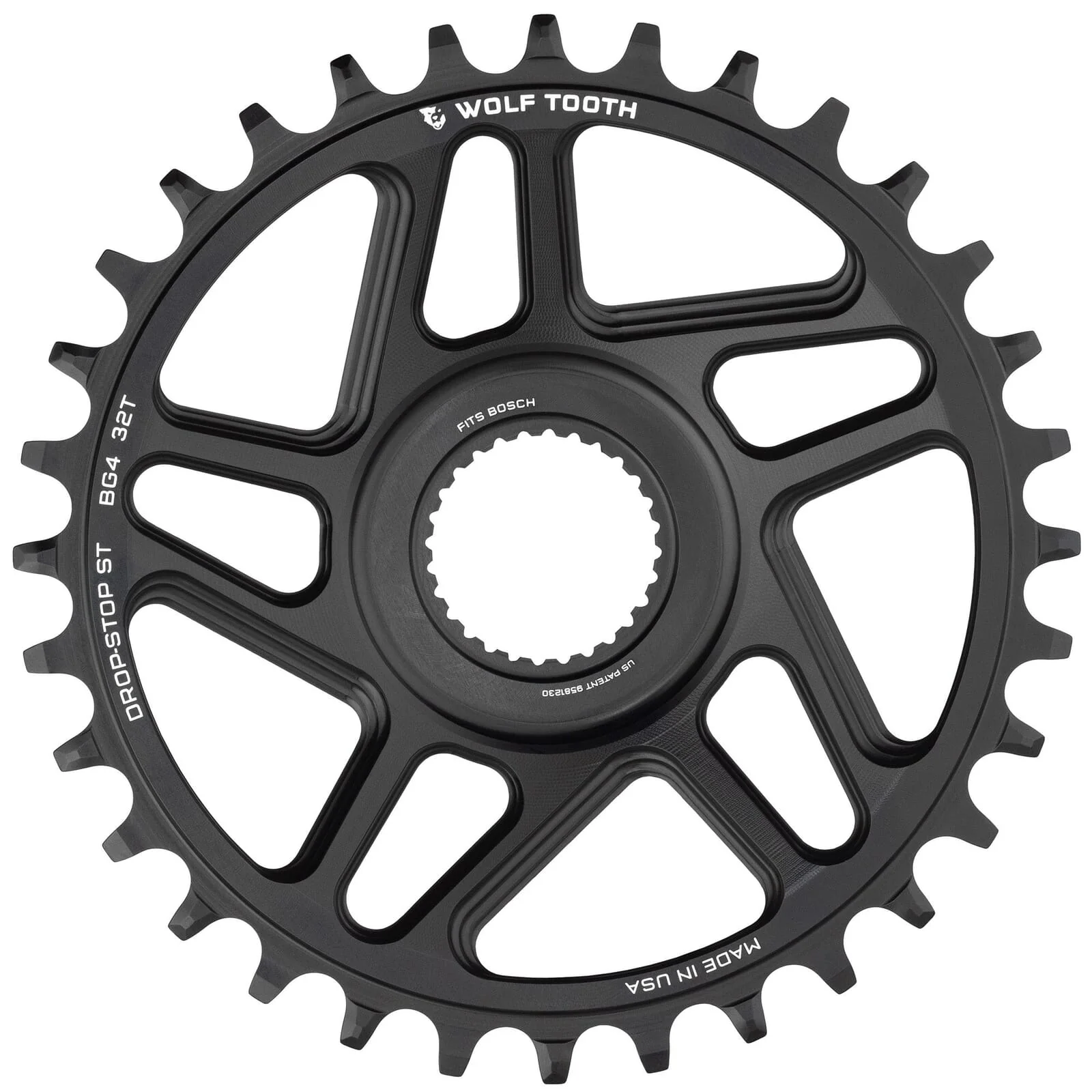 Wolf Tooth Direct Mount Chainring for Bosch Gen 4 E-Bike Motor for Shimano 12 speed Hyperglide