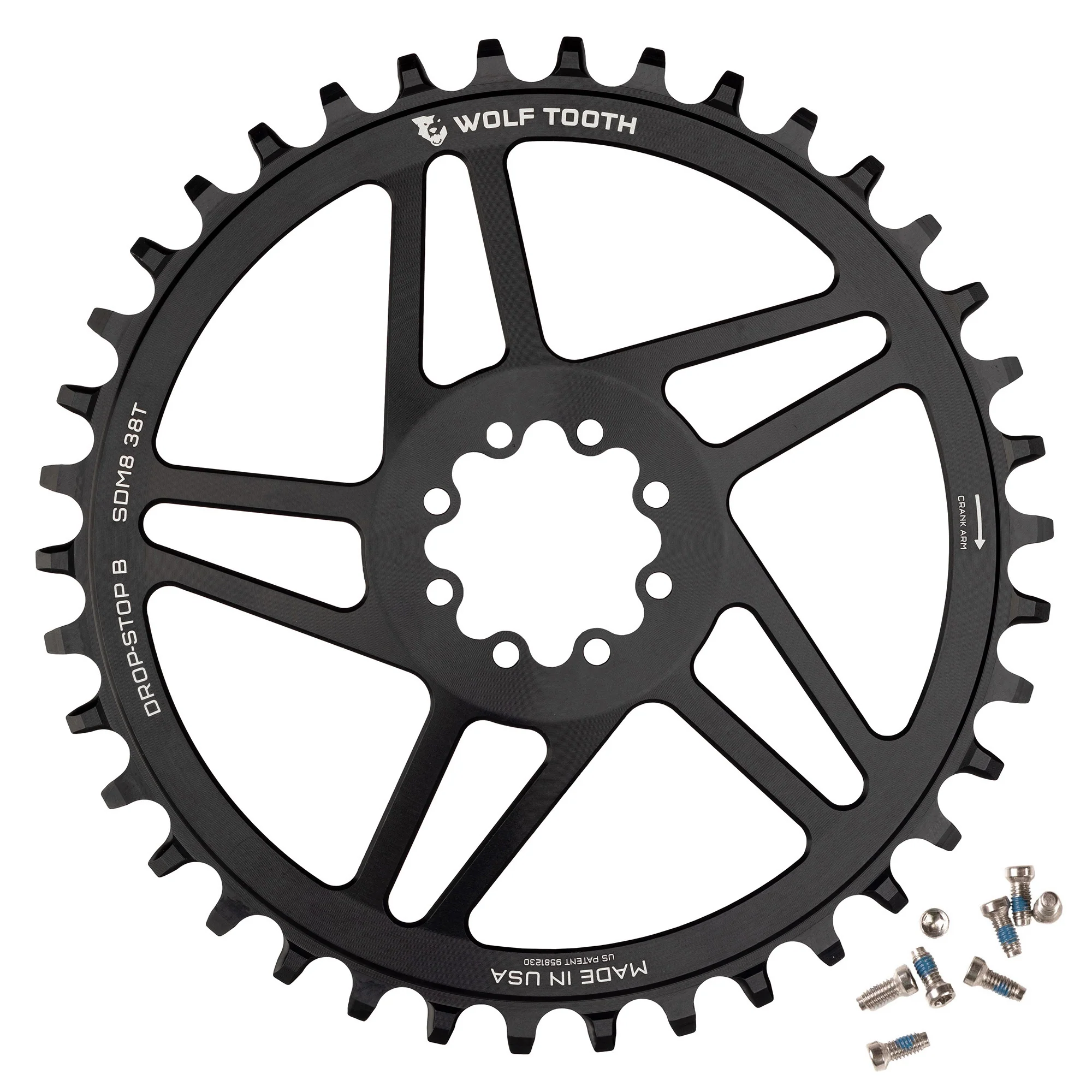 Wolf Tooth Direct Mount Round Chainring for SRAM 8-Bolt