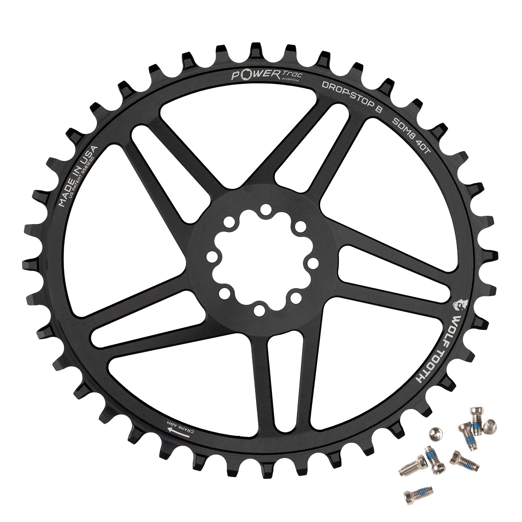 Wolf Tooth Elliptical Direct Mount Chainring for SRAM 8-Bolt